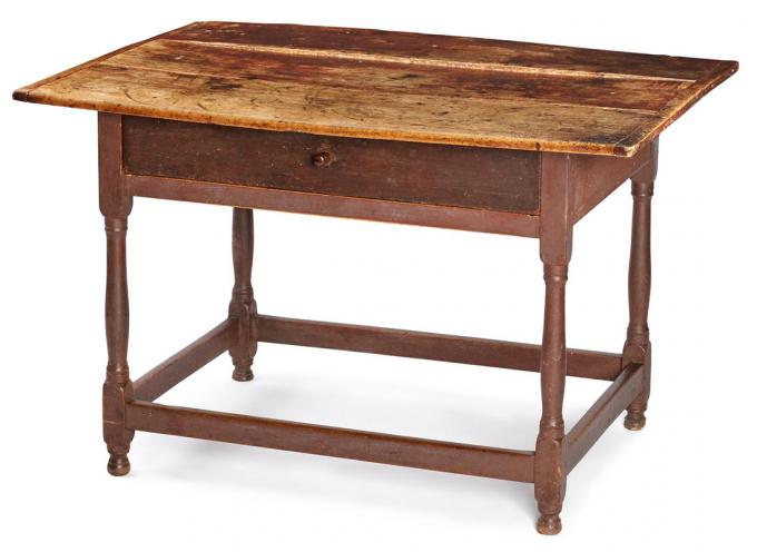 Early Stretcher-Base Tavern Table