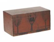 Paint Decorated Box w/Trees