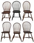 Assembled Set of 6 Bow-Back Windsor Chairs