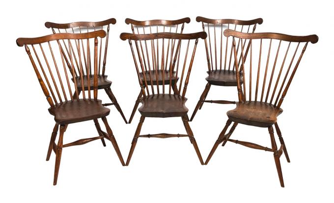 Assembled Set of 6 Fan-back Windsor Chairs