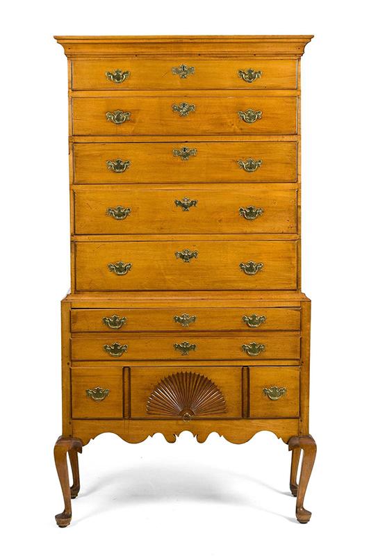 Maple Queen Anne Highboy