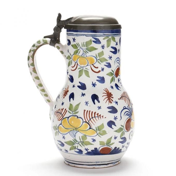 English Delft Polychrome Tankard