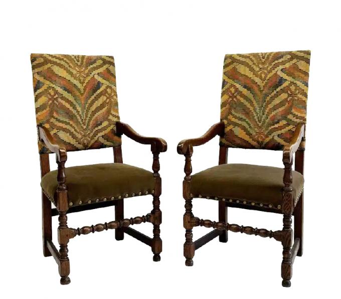 Pair of Early English Armchairs