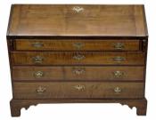 Chippendale Tiger Maple Slant-Front Desk