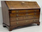 Chippendale Tiger Maple Slant-Front Desk