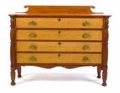 Sheraton Tiger Maple Chest of Drawers