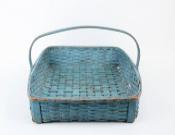 Blue Wicker Flower Basket