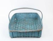 Blue Wicker Flower Basket