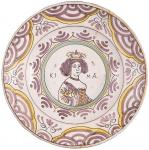 Delftware Charger - Queen Mary II